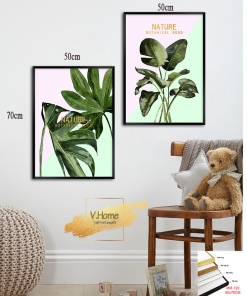 tranh trang trí lá cỏ