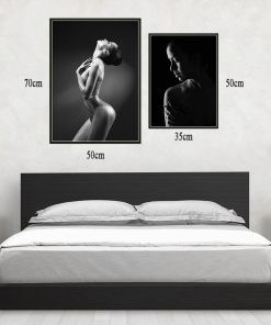 Tranh nghệ thuật nude art - VHome art 6 tranh treo khách sạn