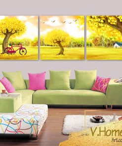 Tranh mùa thu lá vàng