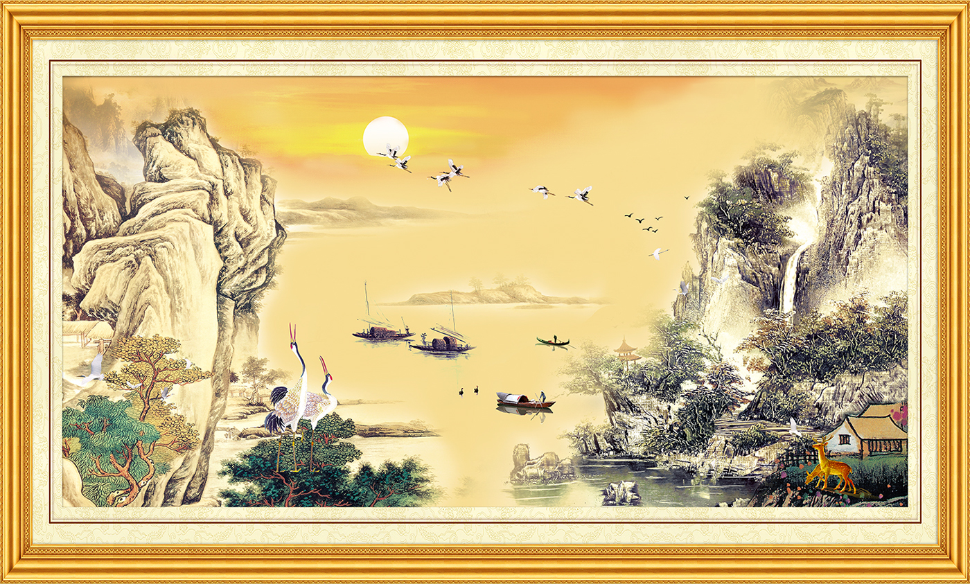 Tranh phong cảnh thủy mạc yên bình