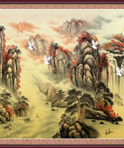 tranh phong cảnh mây núi