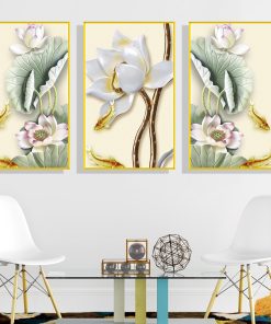 tranh canvas hoa sen