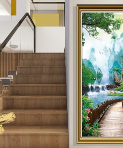 Tranh treo tuong cau thang