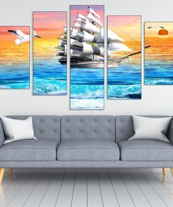 Tranh phong cảnh thuyền buồm