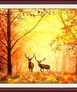 tranh mùa thu lá vàng