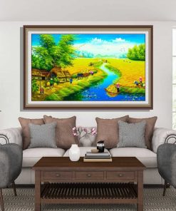 tranh cánh đồng lúa