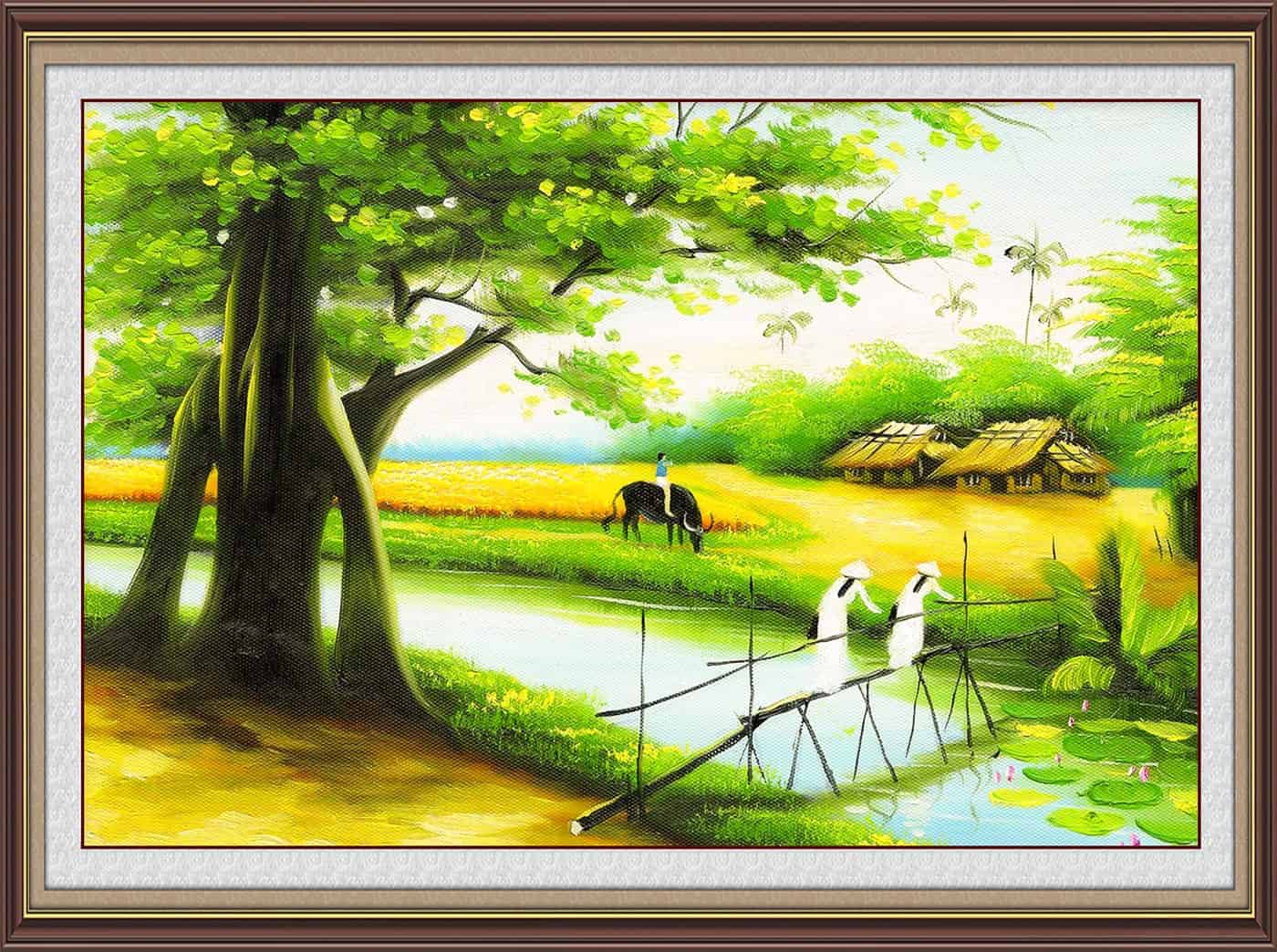 Tranh phong cảnh đồng quê Việt Nam
