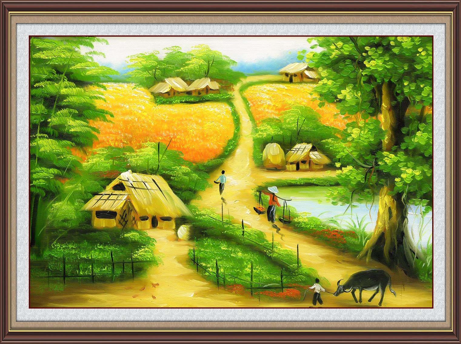 tranh đồng quê Việt Nam