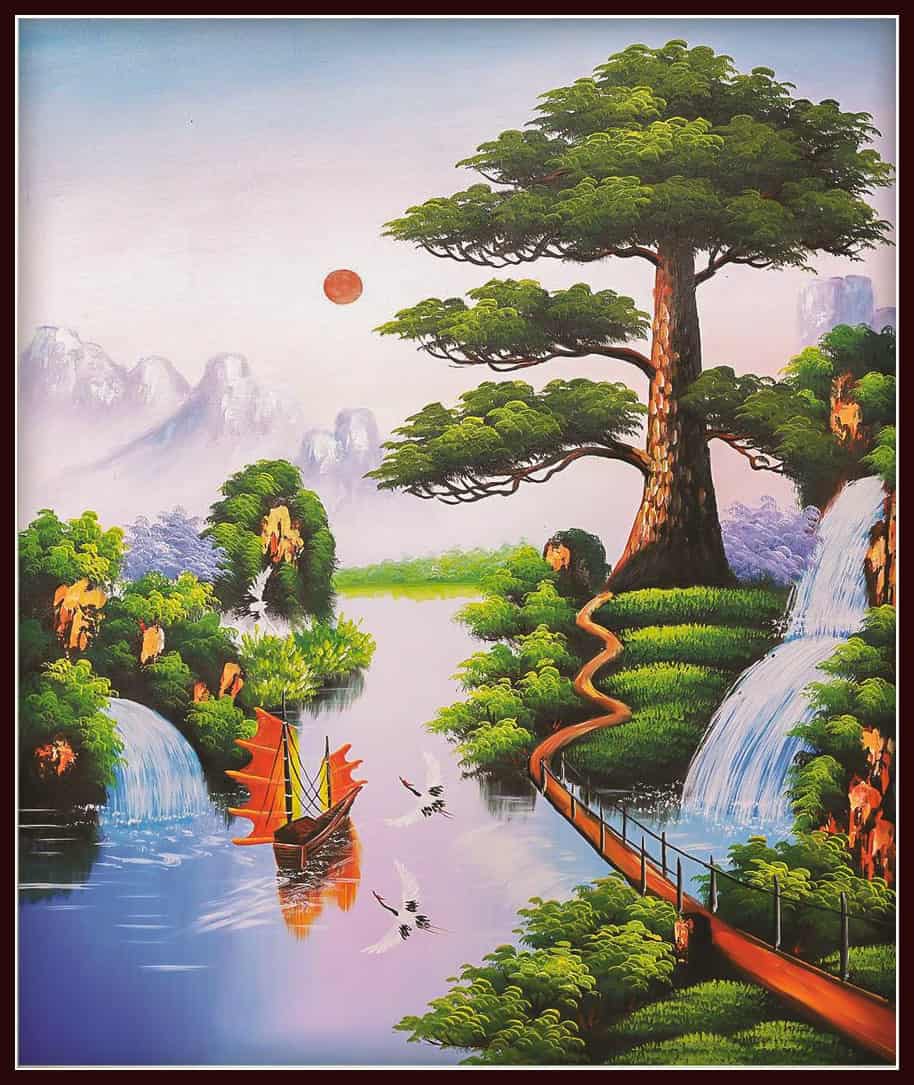 tranh sơn thủy hữu tình