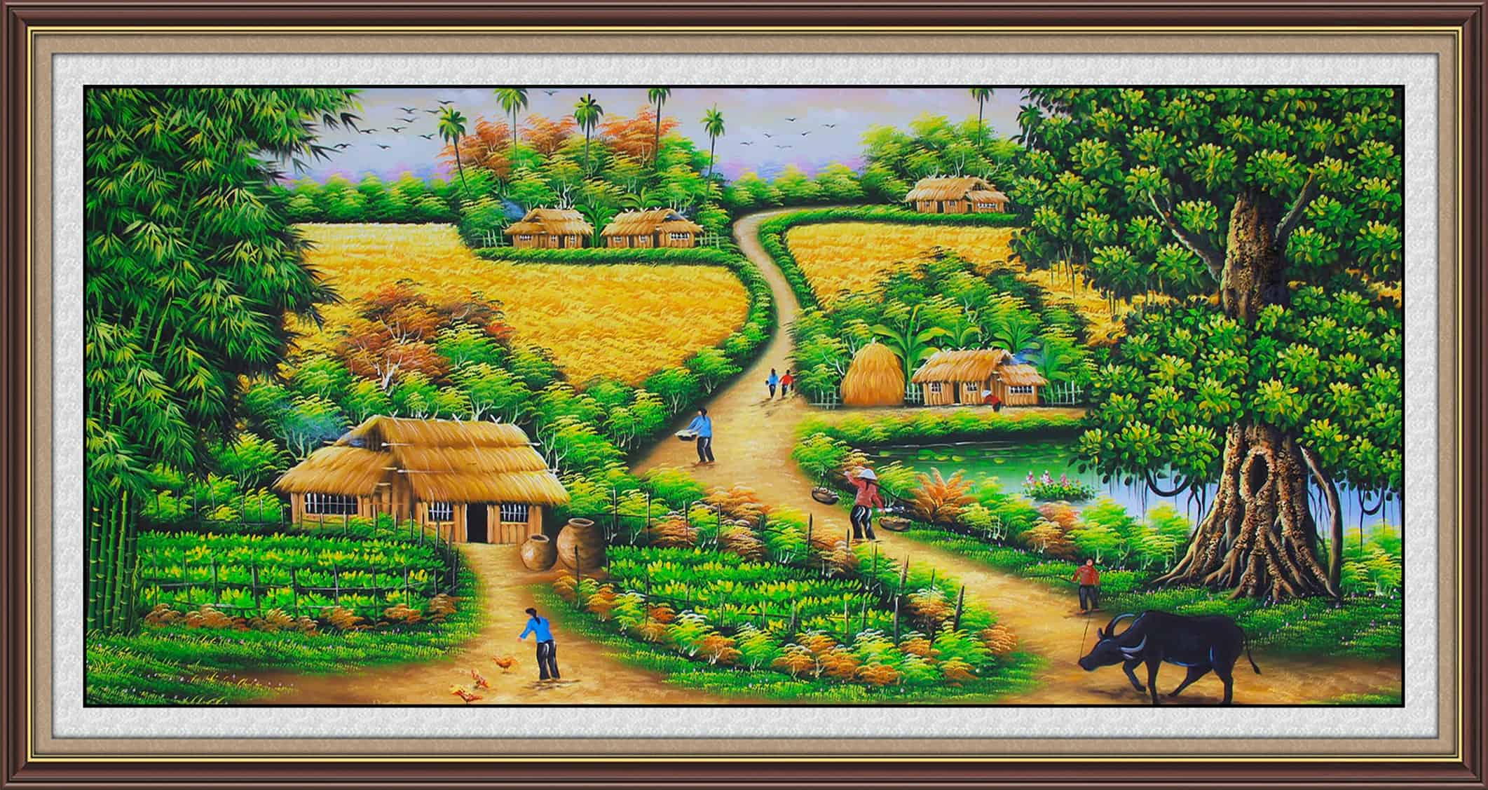tranh con đường về làng