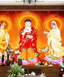 Tranh Tây phương tam Thánh đẹp