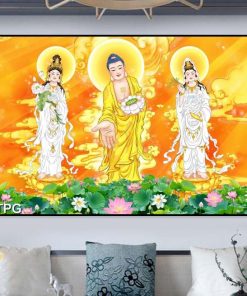 Tranh Tây Phương Tam Thánh đẹp