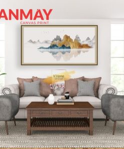 Tranh canvas phong cách hiện đại treo phòng khách