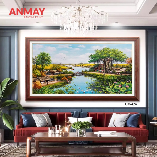 Tranh canvas trang trí nội thất phòng khách, phòng ngủ sang trọng 4 Tranh canvas trừu tượng trang trí nội thất cao cấp