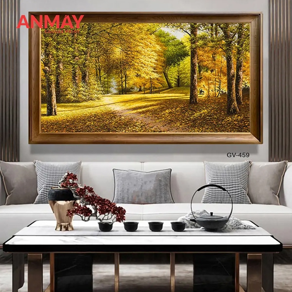 Tranh canvas trang trí nội thất phòng khách, phòng ngủ sang trọng 6 Tranh canvas in sắc nét, màu bền đẹp theo thời gian