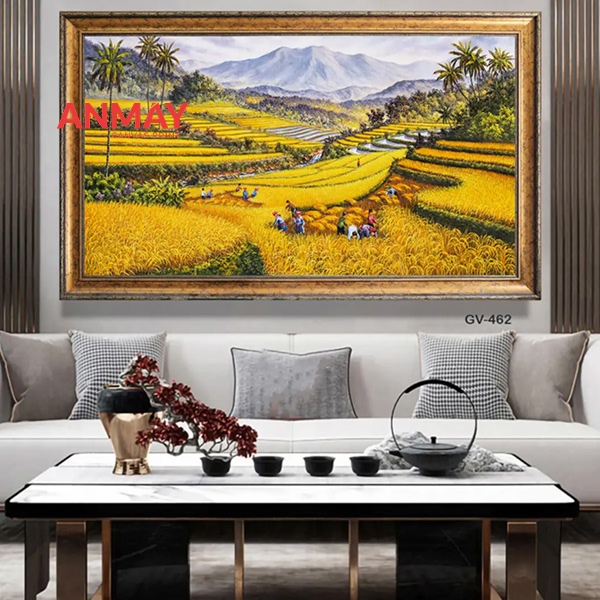 Mua tranh canvas treo tường cầu thang giúp nhà thêm sang trọng 1 Tranh canvas phong cảnh treo cầu thang