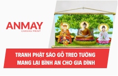 Tranh Phật sáo gỗ họa tiết tinh xảo, màu sắc bền lâu