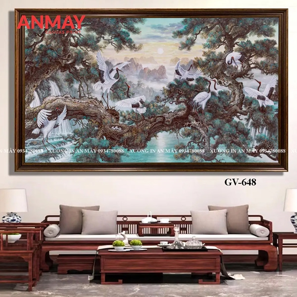 Tranh sơn dầu cao cấp tạo điểm nhấn sang trọng cho không gian 1 An Mây Decor tư vấn chọn tranh sơn dầu cho khách hàng